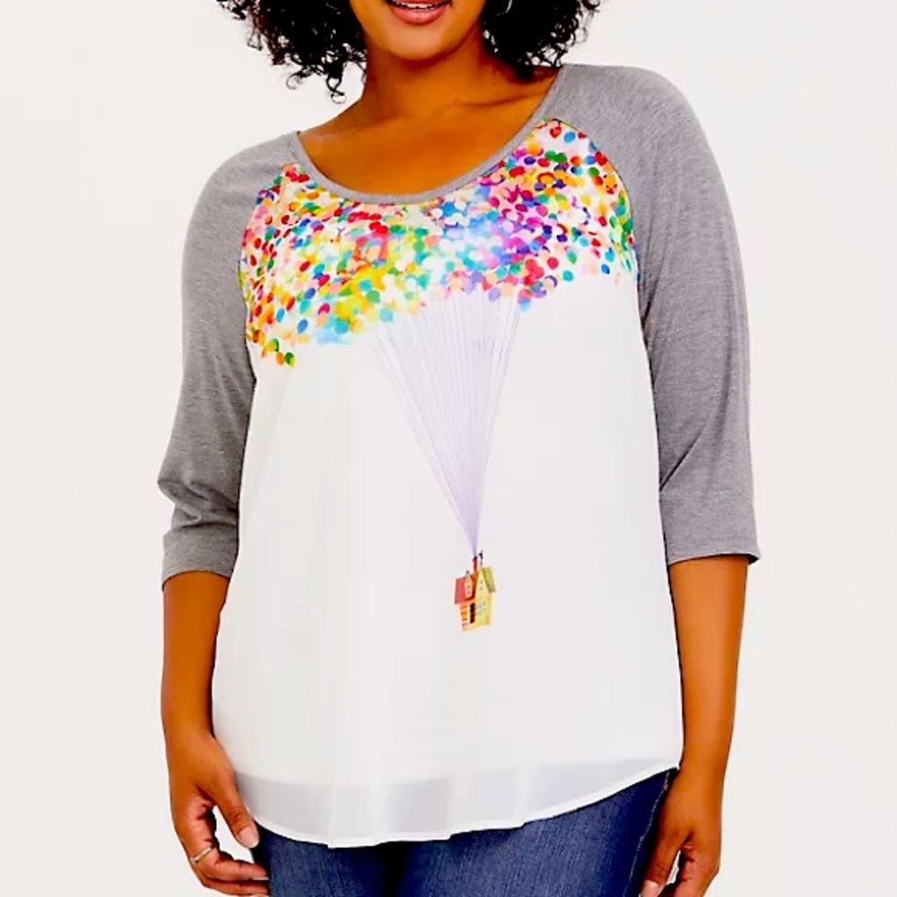 Torrid Size 4 Pixar UP chiffon blouse